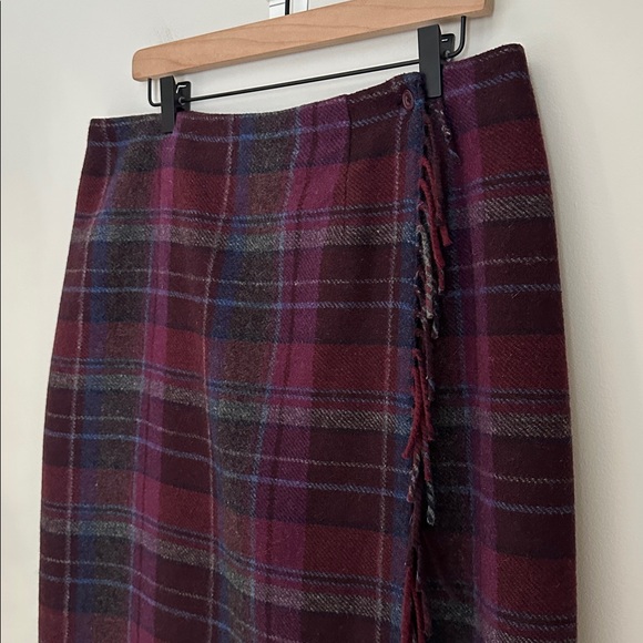 Vintage Talbots Women’s Wool Plaid Skirt Made in Hong Kong Italian Fabric Sz.12 - Picture 4 of 10